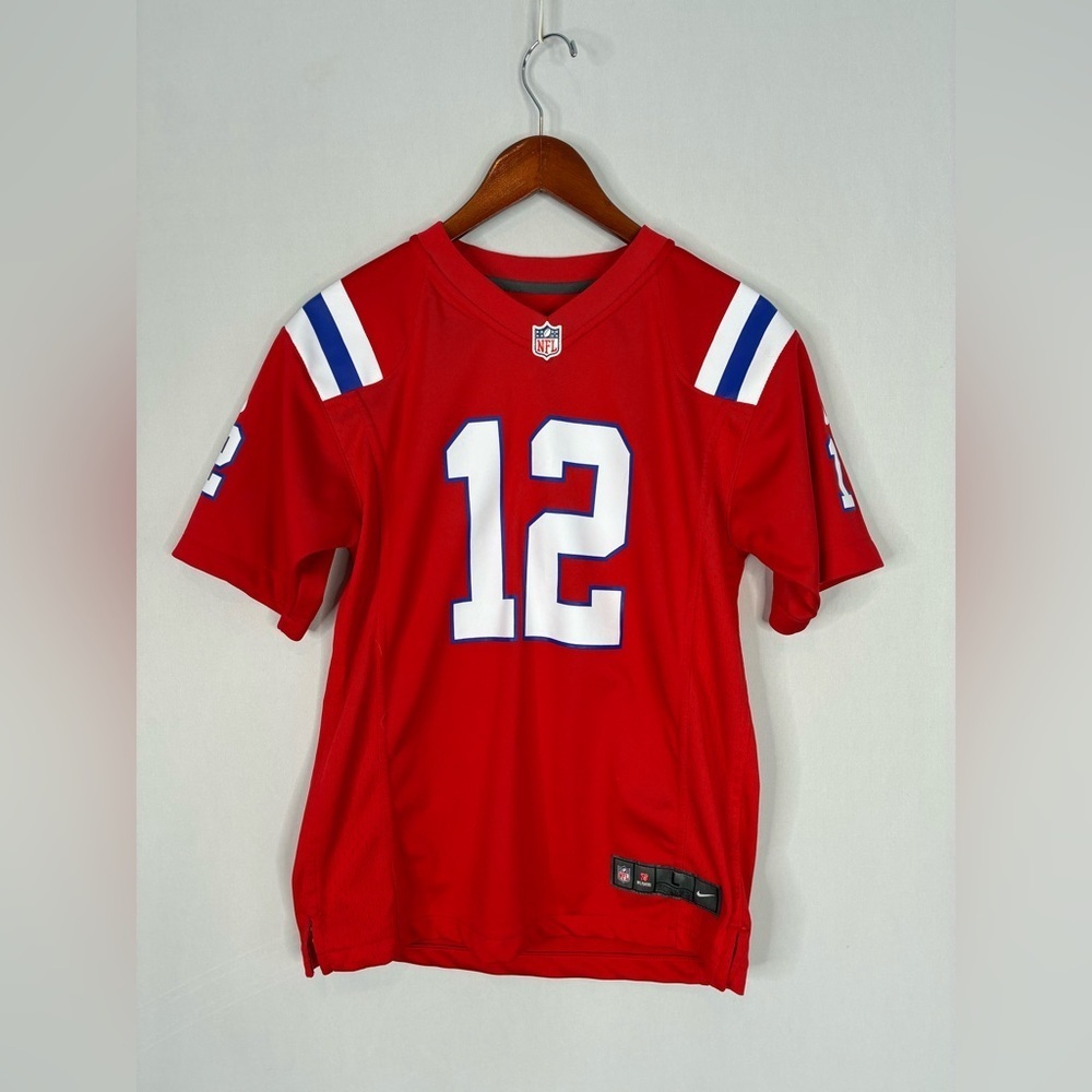 Nike New England Patriots Tom Brady #12 alternate game jersey in red
